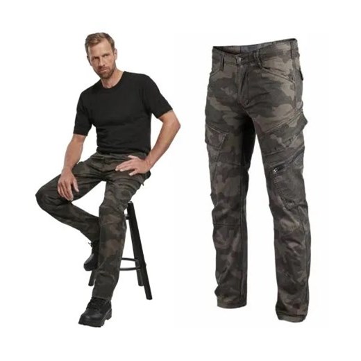 Spodnie BRANDIT Adven Slim Fit Trousers Darkcamo Brandit XL ZBROJOWNIA