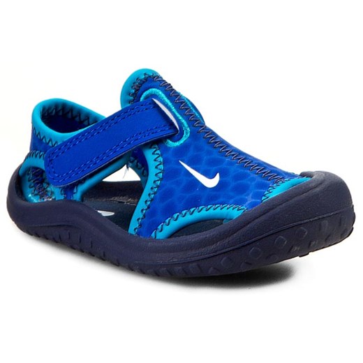 Sandały NIKE - Sunray Protect 344925 409 Lyon Blue/White/Mid Navy/Bl Lgn eobuwie-pl niebieski lato