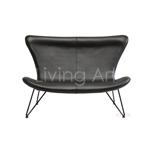 Sofa Miami Black 2-Seater Econo, kare design