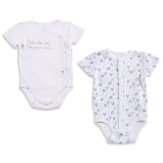 Cool Club, Body chłopięce z krótkim rękawem 2-pack, rozmiar 44 - Spodnie, spódnice, sukienki - 2 sztuka 70% taniej! smyk-com szary Spodnie