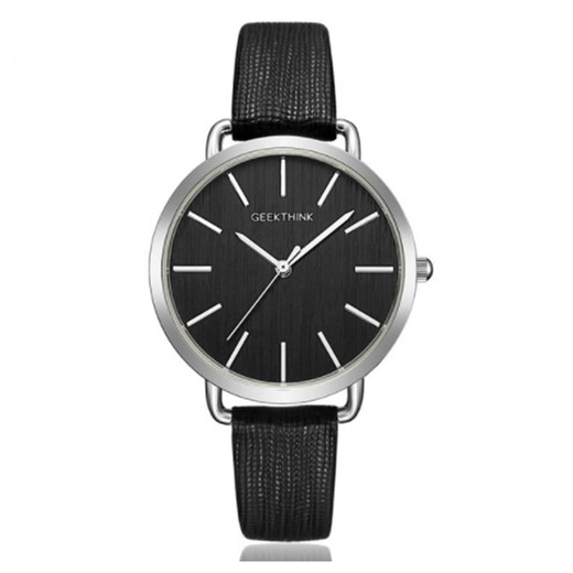 Delikatny zegarek damski GeekThink - srebrno-czarny Geekthink wyprzedaż niwatch.pl