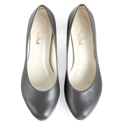 Czółenka C809 szare szerokie wyprzedaż Seba 41 OdSzewca.pl