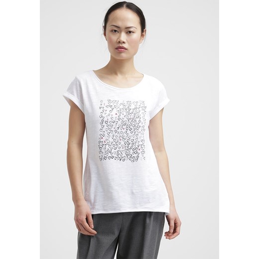 Esprit Tshirt z nadrukiem white zalando rozowy bawełna