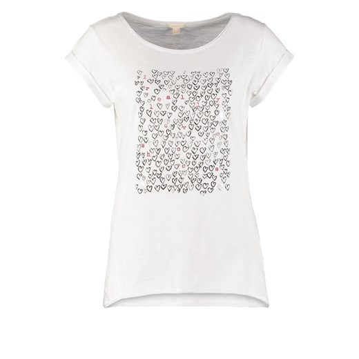 Esprit Tshirt z nadrukiem white zalando bialy abstrakcyjne wzory