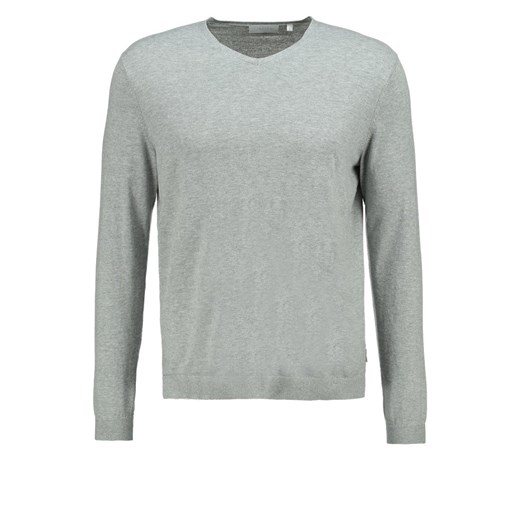 Calvin Klein SABIN  Sweter zink grey zalando szary abstrakcyjne wzory