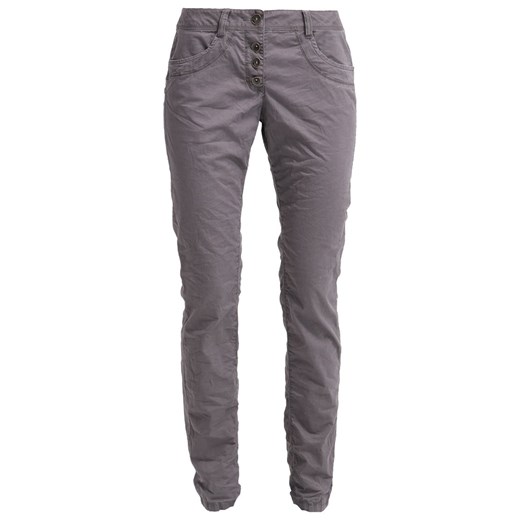 Tom Tailor Spodnie materiałowe dark silver grey zalando szary abstrakcyjne wzory