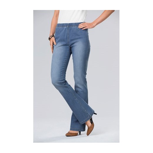 Dżinsowe legginsy błękitny halens-pl niebieski jeans