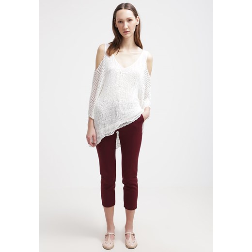 Fracomina Sweter cream zalando brazowy nylon