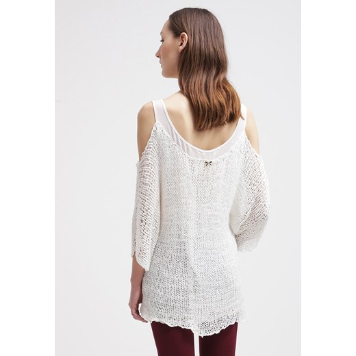 Fracomina Sweter cream zalando brazowy Odzież