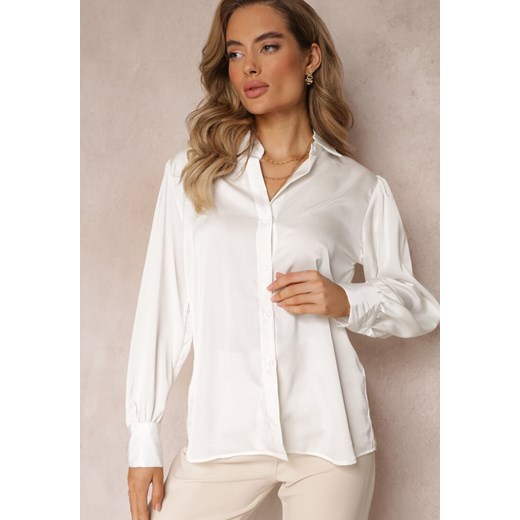 Biała Zapinana Koszula z Długim Rękawem Lassai Renee M wyprzedaż Renee odzież
