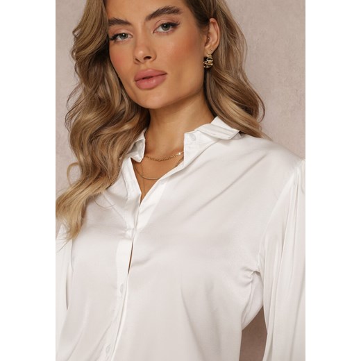 Biała Zapinana Koszula z Długim Rękawem Lassai Renee XL wyprzedaż Renee odzież