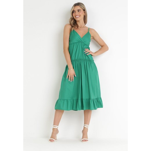 Zielona Sukienka Ezalia ze sklepu Born2be Odzież w kategorii Sukienki - zdjęcie 160046342
