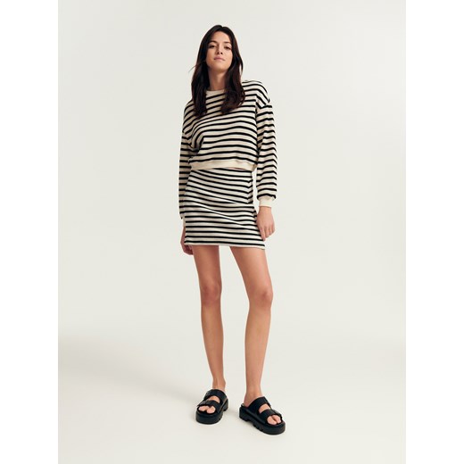Reserved - Bluza oversize w paski - Czarny Reserved M okazyjna cena Reserved