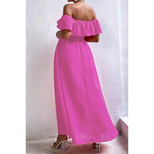 Sukienka IVET z krótkim rękawem z dekoltem typu hiszpanka 