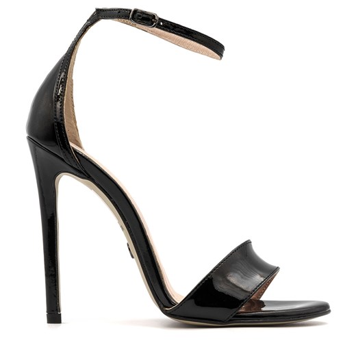 Czarne lakierowane szpilki sandały 5AD01177 40 promocyjna cena NESCIOR