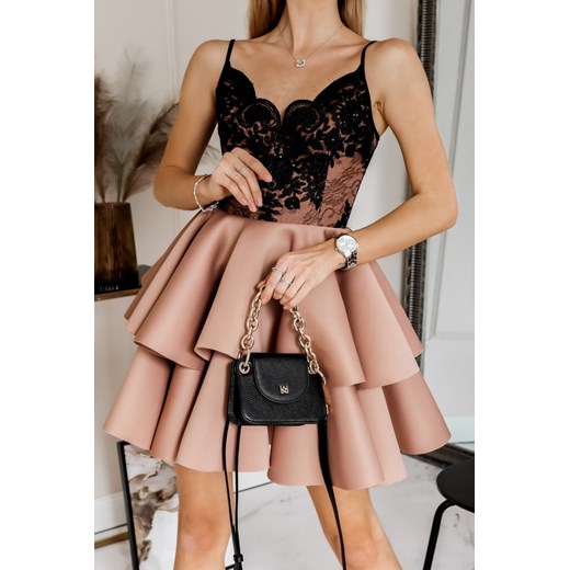 sukienka kawowa Emossi Butik Lalala XS butiklalala