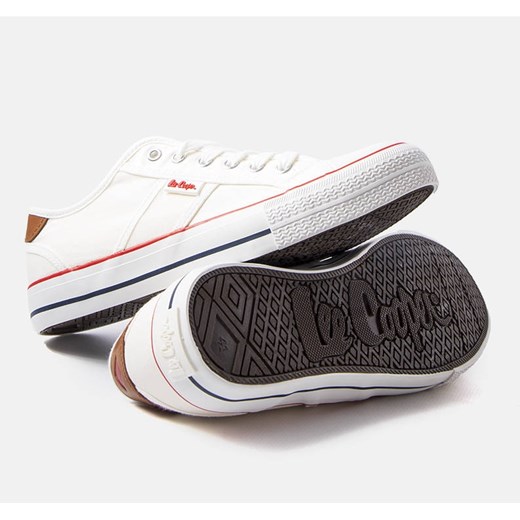 Białe męskie trampki Lee Cooper LCW-22-31-0863M Lee Cooper 45 ButyModne.pl