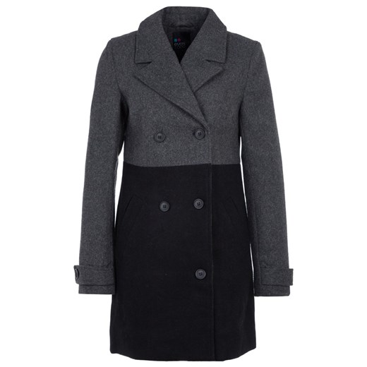 Even&Odd Płaszcz wełniany /Płaszcz klasyczny grey/black zalando czarny guziki