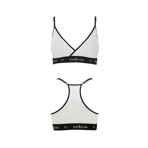 Sportowe szorto-stringi damskie szare PS008, Kolor szary, Rozmiar L, Passion ze sklepu Intymna w kategorii Majtki damskie - zdjęcie 160069191