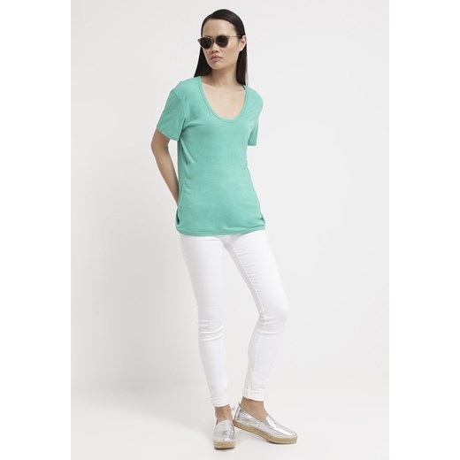 Zalando Essentials Tshirt basic emerald green zalando bialy krótkie