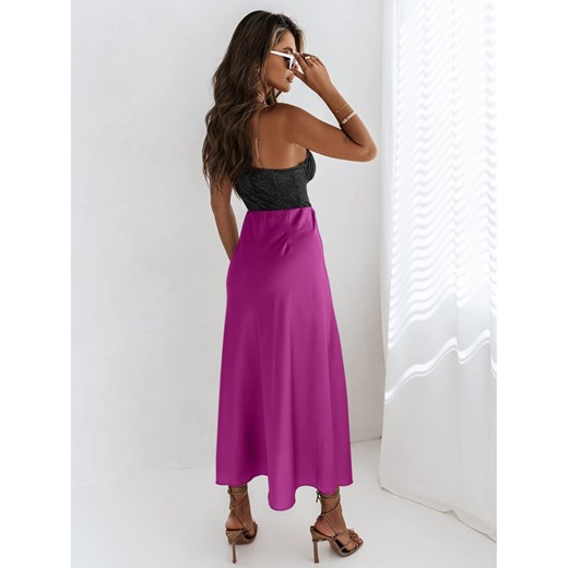 Elegancka satynowa spódnica maxi SATEEN - fuksjowa Magmac one size magmac.pl