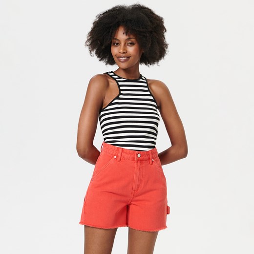 Sinsay - Szorty bawełniane - Pomarańczowy Sinsay 44 Sinsay