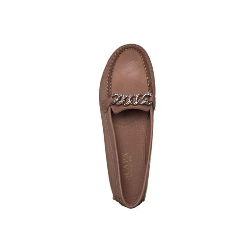 Scapa Mokasyny nude zalando brazowy na obcasie