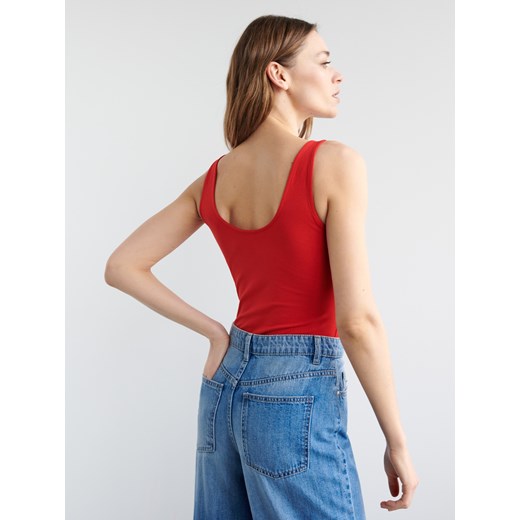 Bluzka damska Sinsay z krótkim rękawem z okrągłym dekoltem 