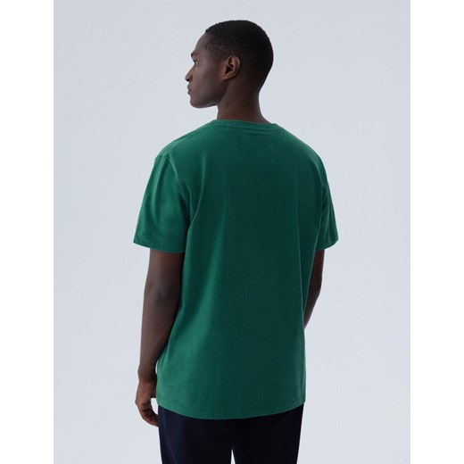 T-shirt męski zielony Diverse z krótkim rękawem w stylu młodzieżowym 