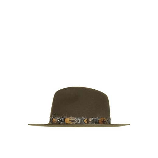 Feather Band Fedora Hat topshop szary 