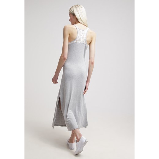 LTB VAFARA Długa sukienka grey melange zalando  bez wzorów/nadruków