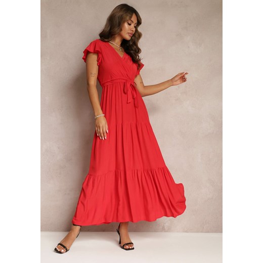 Czerwona Sukienka Tantysus ze sklepu Renee odzież w kategorii Sukienki - zdjęcie 160139800