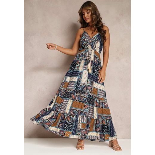 Granatowa Sukienka Grehan ze sklepu Renee odzież w kategorii Sukienki - zdjęcie 160139812