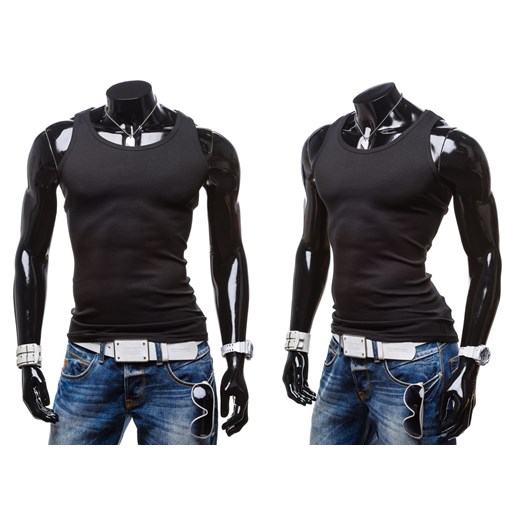 T-SHIRT MĘSKI GLO-STORY 6063 CZARNY - CZARNY denley-pl czarny T-shirty męskie z krótkim rękawem