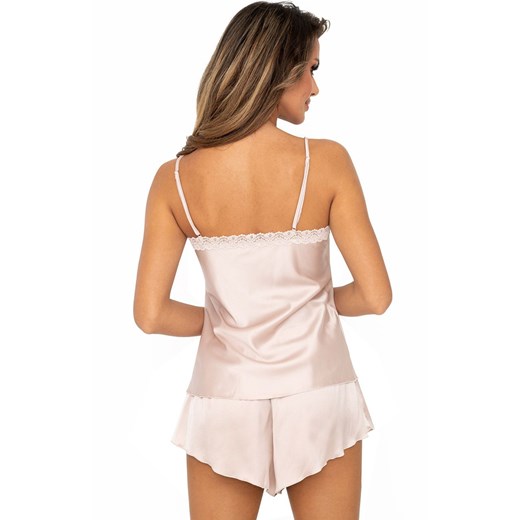 Piżama satynowa beżowa Tiffani 1/2, Kolor beżowy, Rozmiar L, Donna ze sklepu Intymna w kategorii Piżamy damskie - zdjęcie 160197912