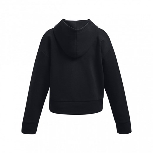 Dziewczęca bluza dresowa nierozpinana z kapturem Under Armour UA Rival Fleece Hoodie - czarna ze sklepu Sportstylestory.com w kategorii Bluzy damskie - zdjęcie 160204331