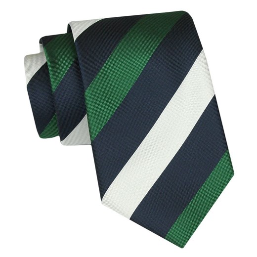 Klasyczny Krawat Męski - ALTIES - Duże Pasy KRALTS0906 ze sklepu JegoSzafa.pl w kategorii Krawaty - zdjęcie 160216754