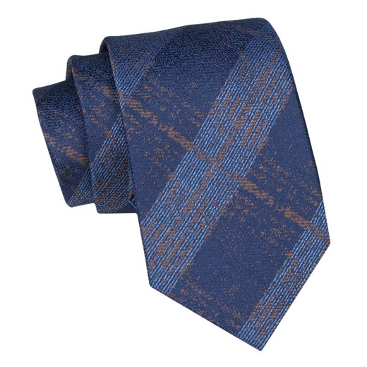 Klasyczny Krawat Męski - ALTIES - Odcienie Niebieskiego i Granatu KRALTS0903 ze sklepu JegoSzafa.pl w kategorii Krawaty - zdjęcie 160216800