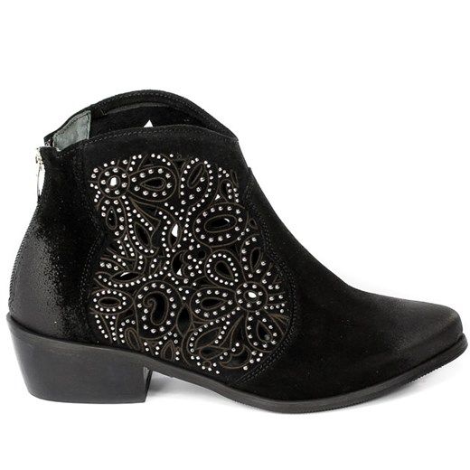 Botki Exquisite 1295 Czarny Welur. Exquisite 37 EuroButy.com.pl okazyjna cena