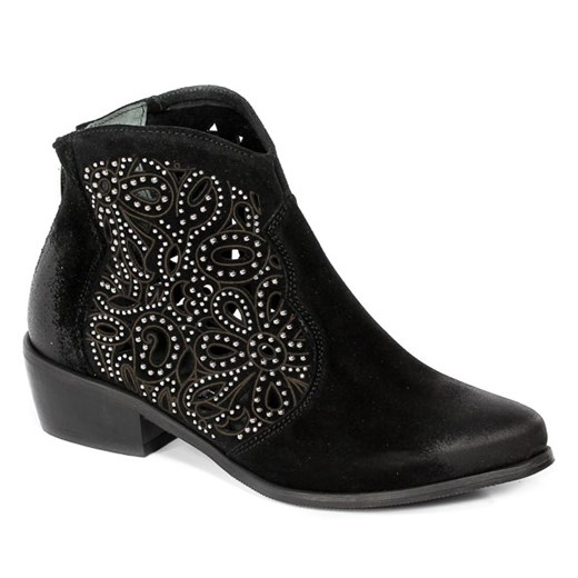 Botki Exquisite 1295 Czarny Welur. Exquisite 36 EuroButy.com.pl okazyjna cena