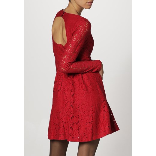 ONLY Sukienka letnia jester red zalando czerwony z zamkiem