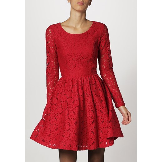 ONLY Sukienka letnia jester red zalando czerwony bawełna