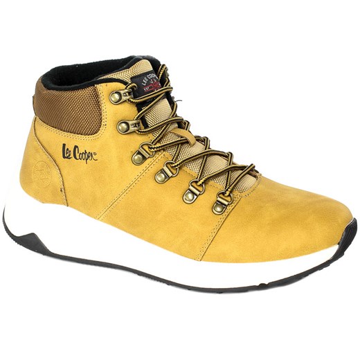 Sneakersy Lee Cooper LCJ-22-31-1452M Brąz +Żółty ze sklepu EuroButy.com.pl w kategorii Buty zimowe męskie - zdjęcie 160245460