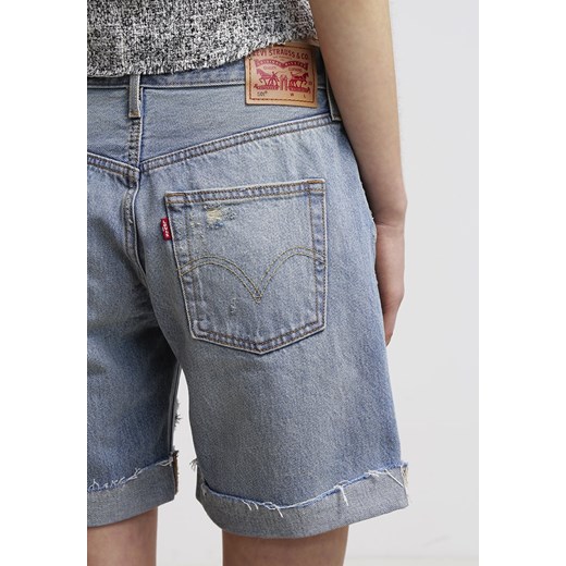 Levi's® 501 SHORT LONG HEM Szorty jeansowe alamo blue zalando niebieski stan