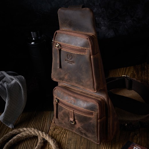 Skórzany Młodzieżowy Plecak Vintage Paolo Peruzzi T-38-Br Paolo Peruzzi one size Paolo Peruzzi