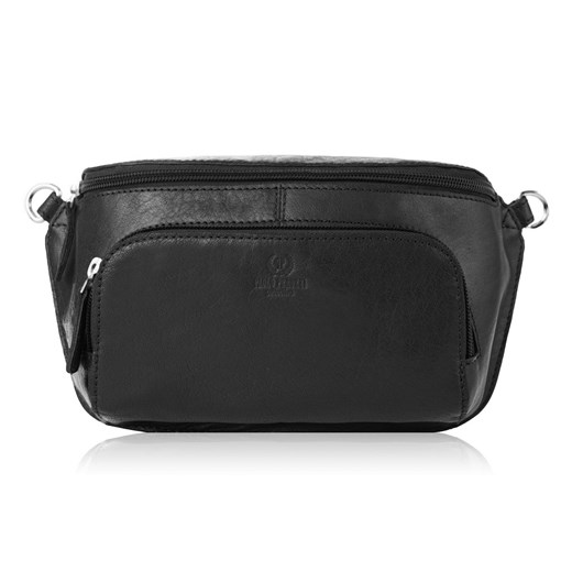 Skórzana Saszetka Nerka Damska Czarna Paolo Peruzzi In-49-Bl Paolo Peruzzi one size Paolo Peruzzi