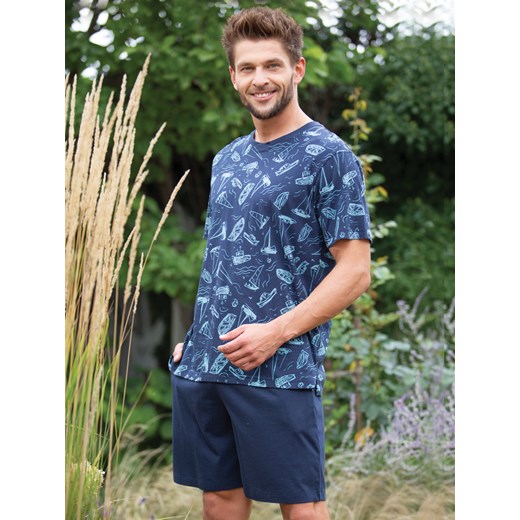 Letnia krótka piżama z energetycznym rysunkiem - M ze sklepu PH KEY Sp. z o.o.  w kategorii Piżamy męskie - zdjęcie 160275300