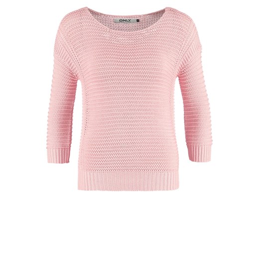 ONLY ONLSIGGA Sweter powder pink zalando rozowy abstrakcyjne wzory