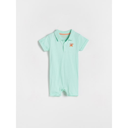 Reserved - Kombinezon z haftem - jasnoturkusowy ze sklepu Reserved w kategorii Rampersy - zdjęcie 160276053