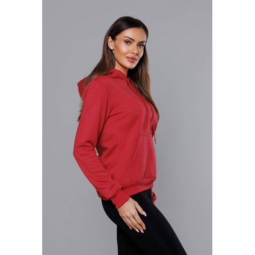 Damska bluza dresowa czerwona (W02-18) ze sklepu goodlookin.pl w kategorii Bluzy damskie - zdjęcie 160284501